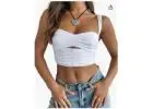 ISZPLUSH Women Skinny Hollow Crop Tank Top is the perfect top for any summer wardrobe