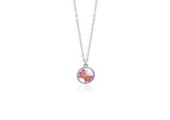 Fira Silver Butterfly In Circle Kids Necklace