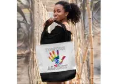 Against Abuse Large Tote Bag