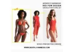 Bathing Suit Sarong Set - Digital Rawness Sitewide Sale