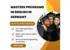 Study Masters Program in English in Germany